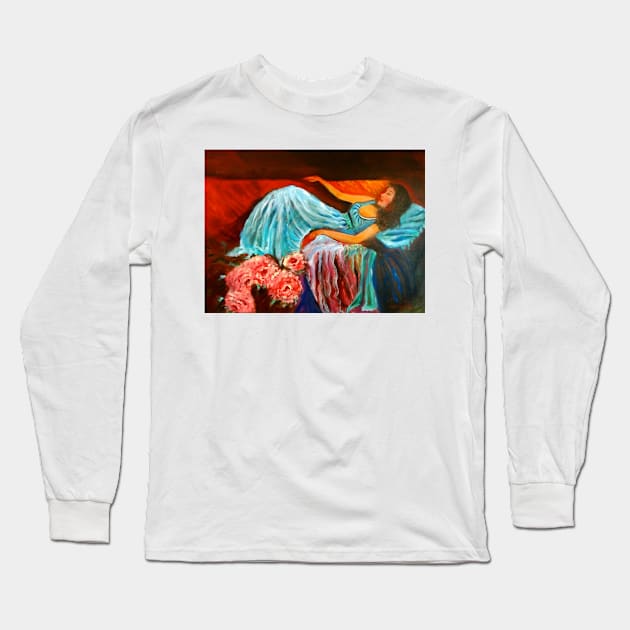 Reclining Lady IV Long Sleeve T-Shirt by jennyleeandjim